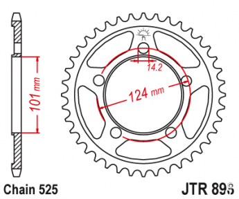 Зірка задня JT JTR898.41ZBK