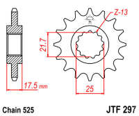 Зірка передня JT JTF297.15