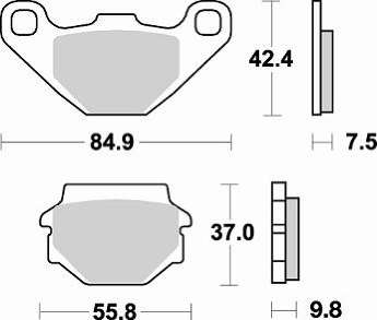 Гальмівні колодки задні Kawasaki KLE 500 97-02