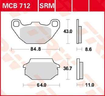 Колодки тормозные LUCAS MCB712SRM