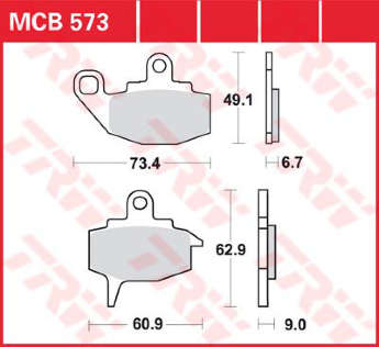 Колодки тормозные LUCAS MCB573
