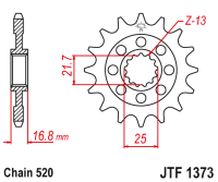 Зірка передня JT JTF1373.16