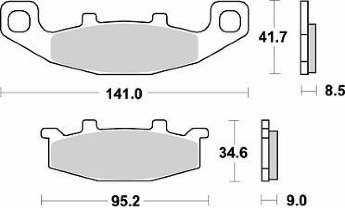 Гальмівні колодки передні Kawasaki KLE 500 97-02