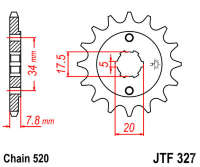 Зірка передня JT JTF327.13