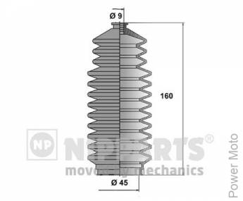 NIPPARTS J2841000 Пыльник рулевой рейки