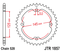 Звезда задняя JT JTR1857.38