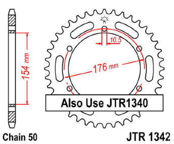 Звезда задняя JT JTR1342.43