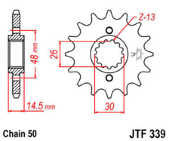 Звезда передняя JT JTF339.18