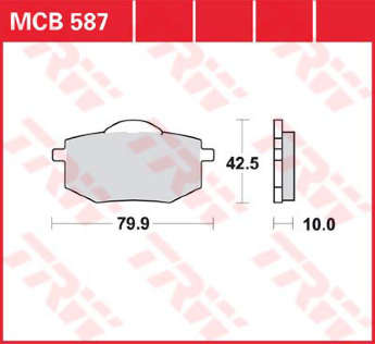 Колодки тормозные LUCAS MCB587