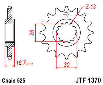 Зірка передня HONDA CBR600F4i 01-04