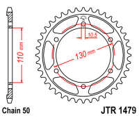 Звезда задняя JT JTR1479.47