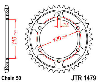Звезда задняя JT JTR1479.47
