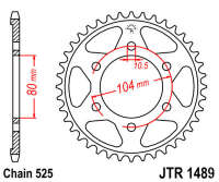 Зірка задня JT JTR1489