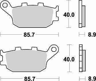 Гальмівні колодки задні HONDA CBR600F4i 01-04