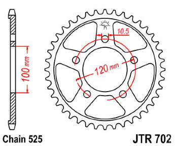 Зірка задня JT JTR702.41