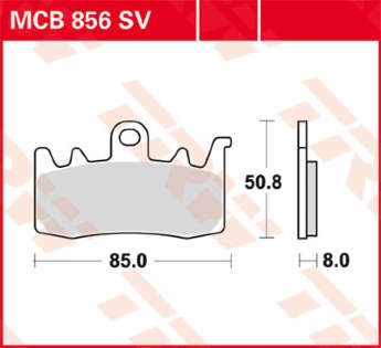 Гальмівні колодки TRW MCB856SV